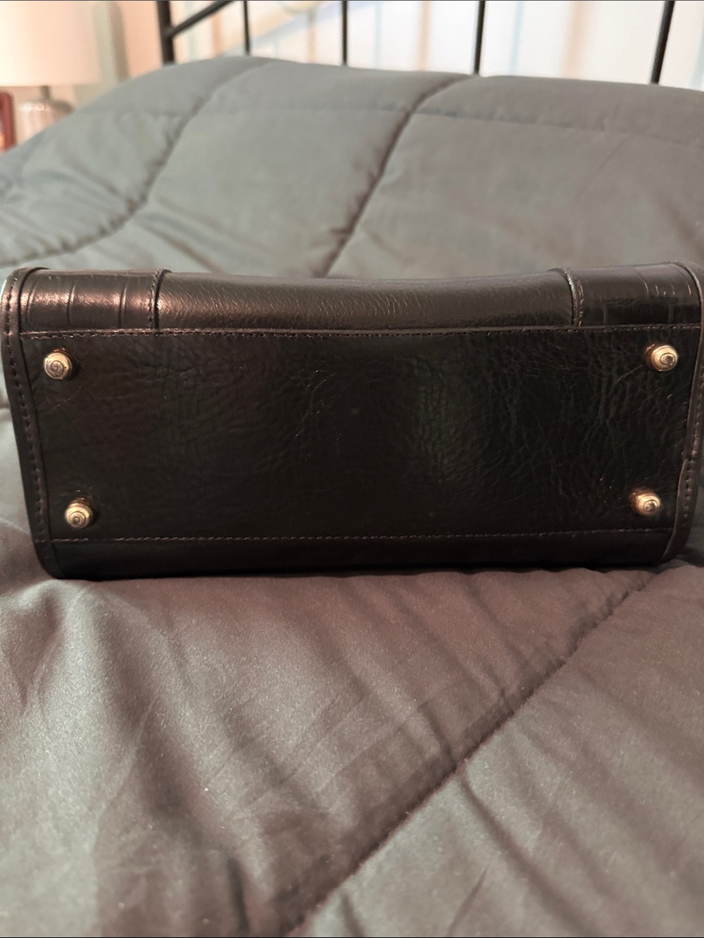 Brighton “Chantilly” Black Leather Top-Handle Satchel - Picture 2 of 15